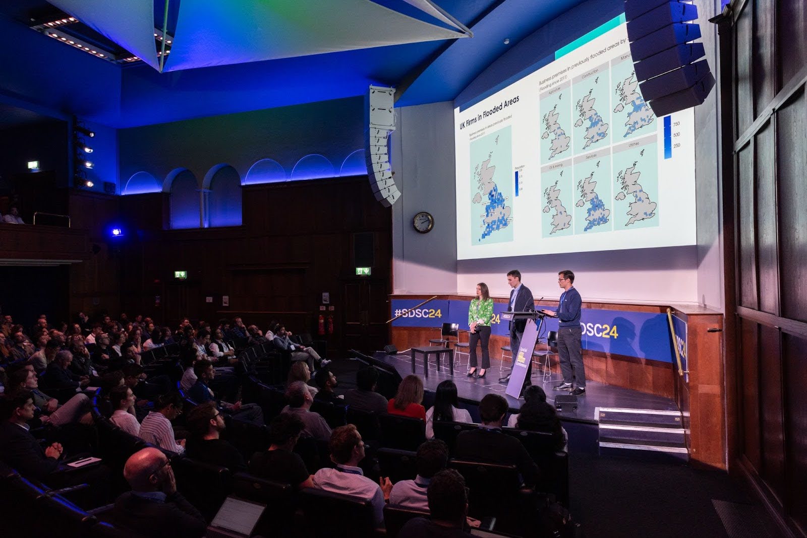 A photograph of the Bank of England presenting at SDSC